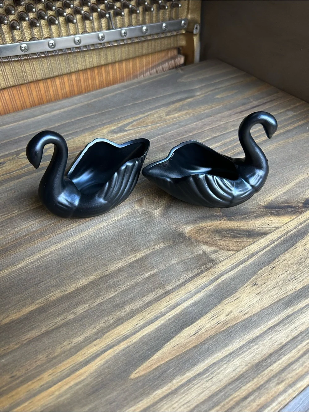 Black Swan Decorative Dishes - Set of 2